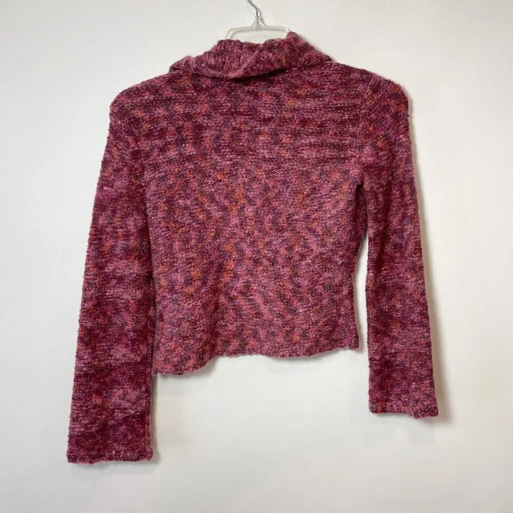 Classiques‎ Entier Womens Mohair Blend Cardigan Sweater Pink PS Long Sleeve Y2K